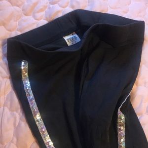 Victoria Secret Pink sequin black leggings